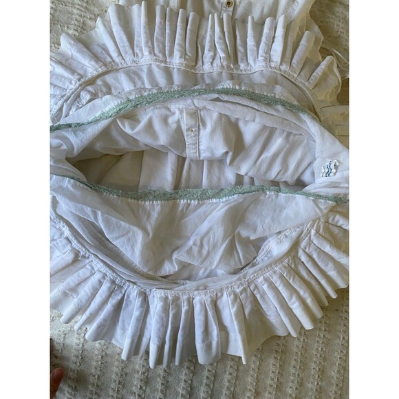 Leifsdottir dress off white ruffles sleeveless womens 6 cotton - Picture 11 of 12